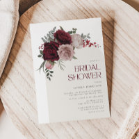 Moody Burgundy Floral Arch Bridal Shower