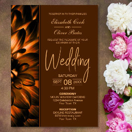Invitación Moody Copper Floral Boda