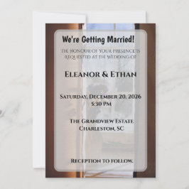 Invitación Moody Dried Flower & Curtains Vintage Winter 