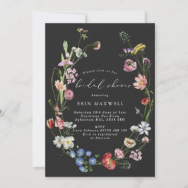 Invitación Moody Dutch Floral Wreath British Shower