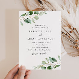 Invitación Moody Eucalyptus Greenery Boda