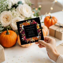 Moody Fall Dark Floral Romantic Bridal Shower