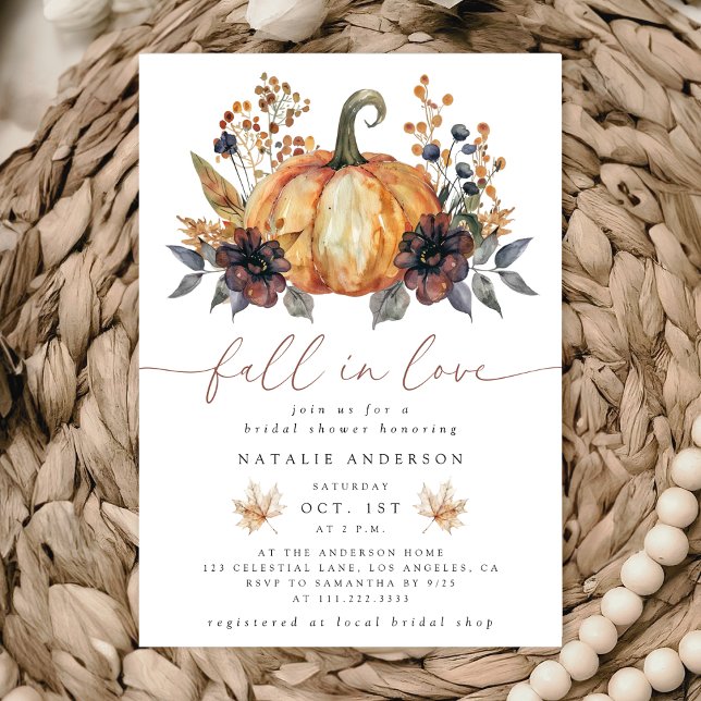 Invitación Moody Fall Floral Bridal Shower (Subido por el creador)