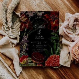 Invitación Moody Floral Boda