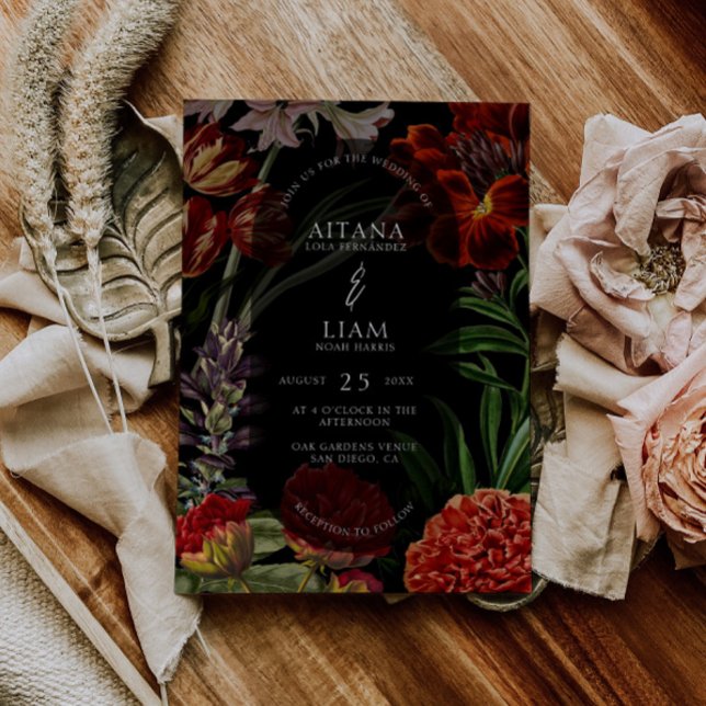 Invitación Moody Floral Boda (Subido por el creador)