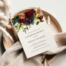 Moody Floral Burgundy Boda