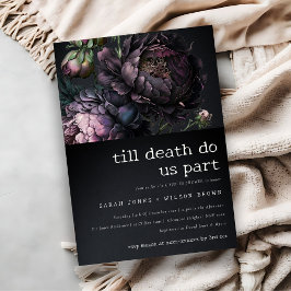 Invitación Moody Gotho Purple Negro Popa Parejas Ducha