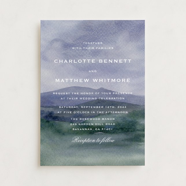 Invitación Moody Mountain Landscape Wedding Invitation (Subido por el creador)