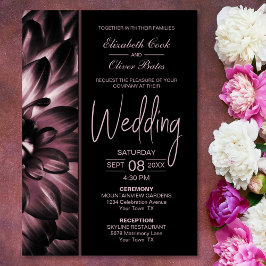 Invitación Moody Pink Floral Boda