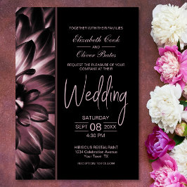Invitación Moody Pink Floral Boda