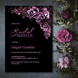 Invitación Moody Pink Floral Bridal Shower