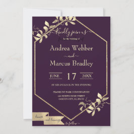 Invitación Moody Plum y Champagne