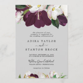Invitación Moody Purple Blogs | Boda formal gris