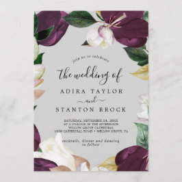 Invitación Moody Purple Blogs | Gris El Boda De
