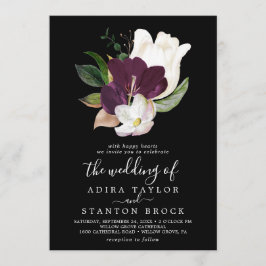 Invitación Moody Purple Blogs | Negro El Boda de