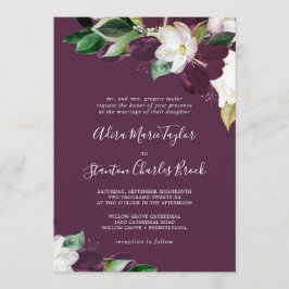 Invitación Moody Purple Blogs | Plum Boda tradicional