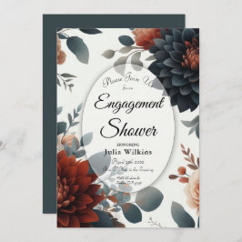 Invitación Moody Rustic Fall Floragement Shower