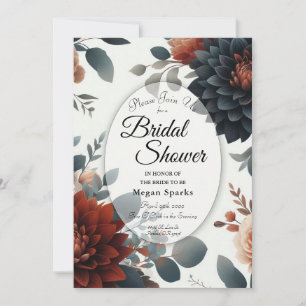 Invitación Moody Rustic Fall Florines Boda Bridal Shower