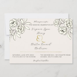 Invitación Moody Smoking Gold Ampersand