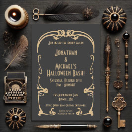 Invitación Moody Vintage Halloween Party