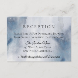 Invitación Moody Watercolor Wash Wedding Recepción