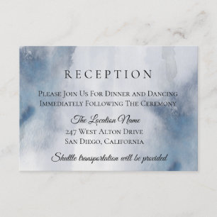 Invitación Moody Watercolor Wash Wedding Recepción