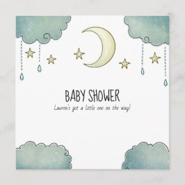 Invitación Moon and stars babyducha
