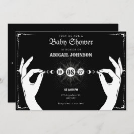 Invitación Moon mística magia mano ducha bebé