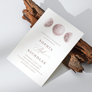 Invitación Moon mística rosada de Rubor   Elegante Boda fotog