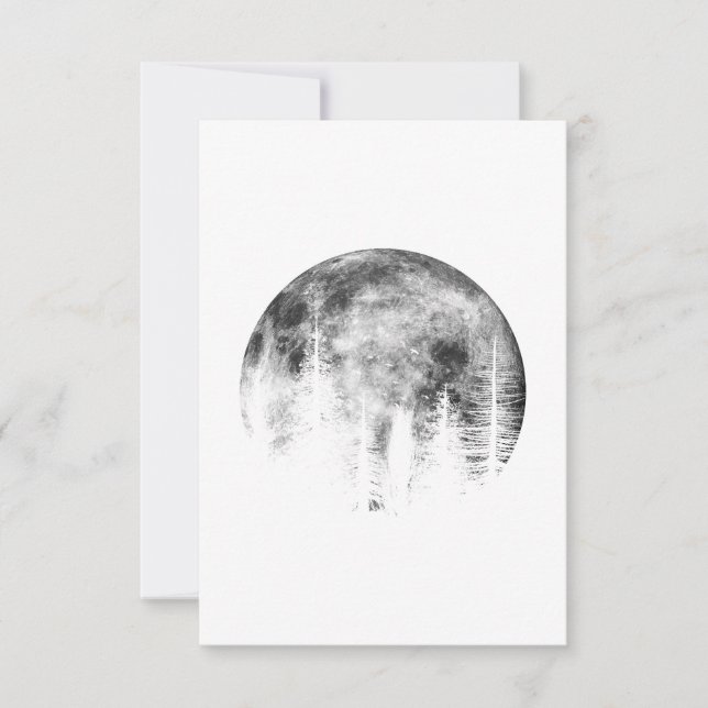 Invitación Moon over the forest (Anverso)