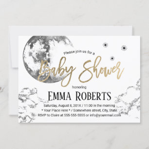 Invitación Moon & Twinkle Twinkle Little Stars Baby Shower
