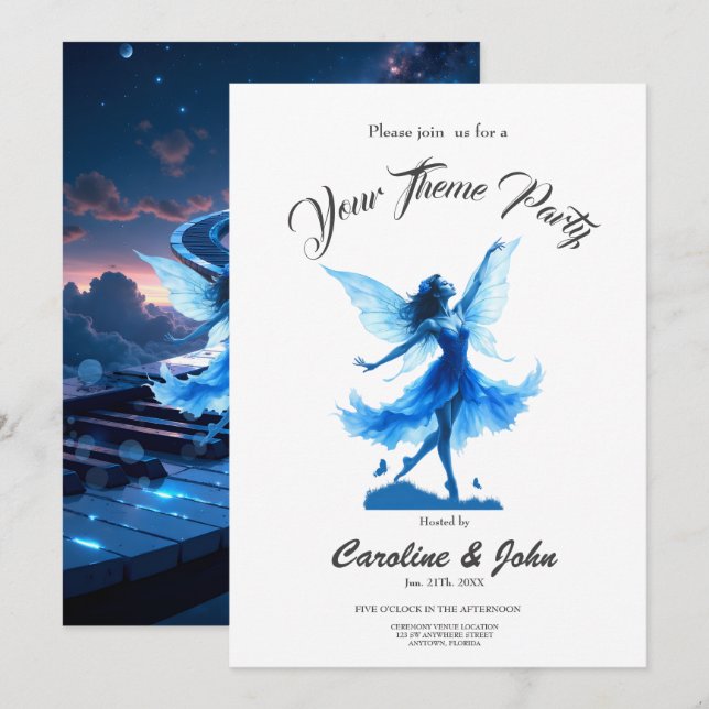 Invitación Moonlight Rehearsal – Dancing in the moonlight.  (Anverso / Reverso)