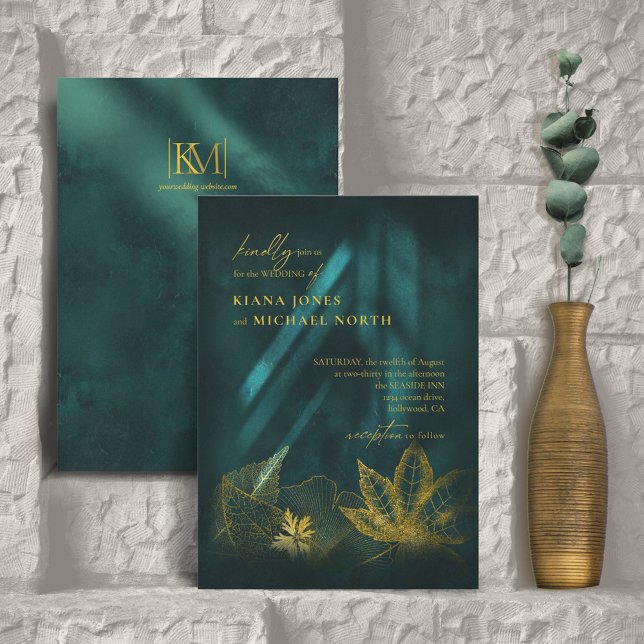 Invitación Moonlight Romance Boda Emerald Green ID881 (Subido por el creador)