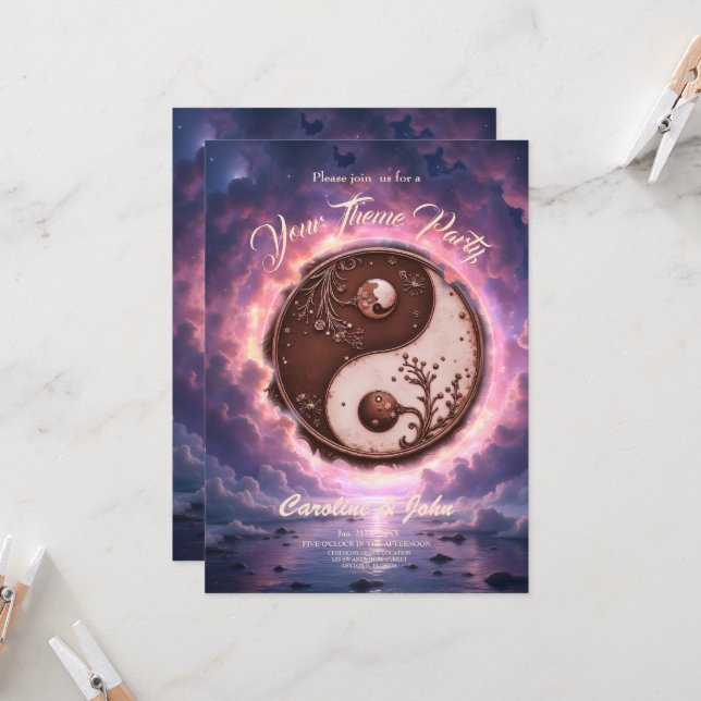 Invitación Moonlit Balance – Yin Yang of Eternal Light.  (Anverso/Reverso In Situ)