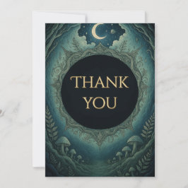 Invitación Moonlit Masquerade Elegant Thank You Card