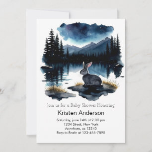 Invitación Moonlit Pines Adventure espera Baby Shower