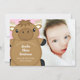 Invitación Moose Baby Shower Woodland
