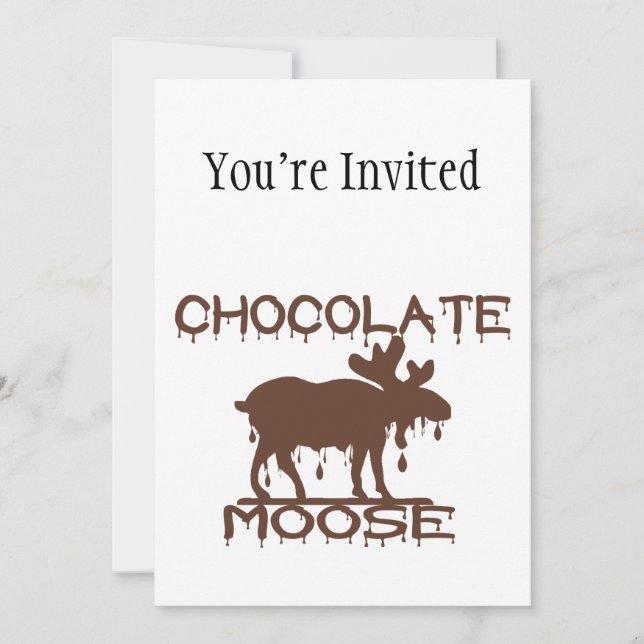 Invitación Moose de chocolate (Anverso)