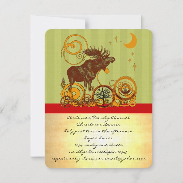 Invitación Moose Navidades (Anverso)