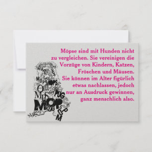 Invitación Mops Einladungen