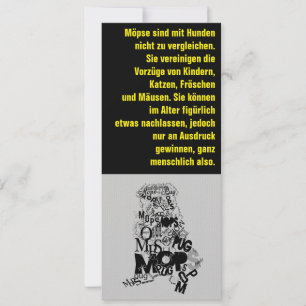 Invitación Mops Einladungen