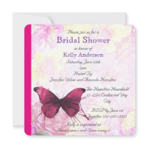 Morada acuarela Mariposa Ducha de novia