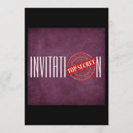 Invitación Morada Personalizada Alto Secreto