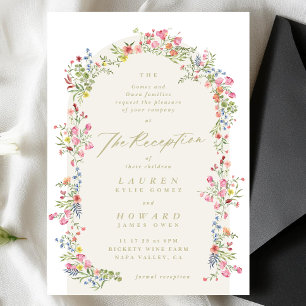 Invitación morada romántica floral floral caserío jardín prim