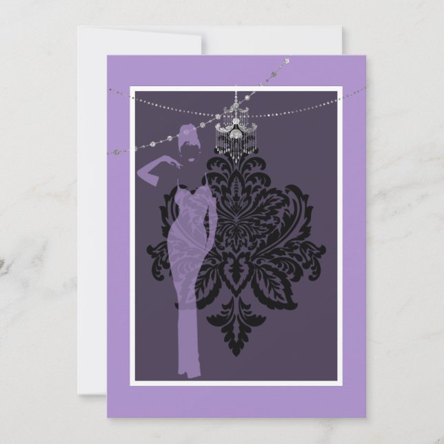 Invitación morada y negra (Anverso)