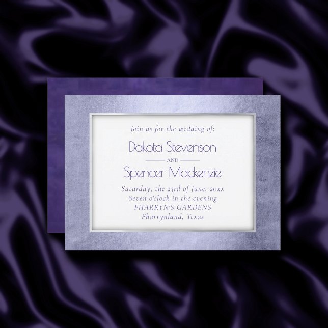 Invitación Morado acuarela | Marco Violet Pastel de Lavender (Subido por el creador)