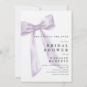 Invitación Morado amargo atando la ducha nupcial