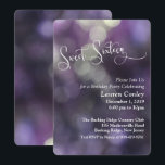Invitación Morado Bokeh dulce ligero Dieciséis 3<br><div class="desc">Personalizado</div>