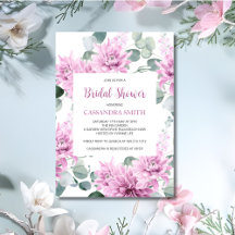 Morado Dahlia Eucalyptus Ducha Botánica Bridal