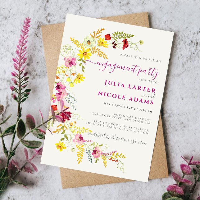 Invitación Morado de flores de orquídeas salvajes (Subido por el creador)
